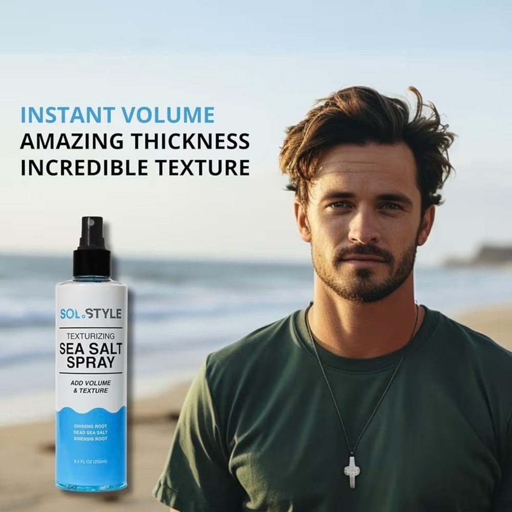 SOL + Style Texturizing Sea Salt Spray Exp 2027 Men/Women - Picture 6 of 7